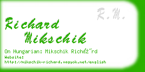 richard mikschik business card